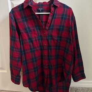 Madewell oversized plaid button down